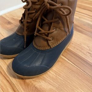 Sperry Kids Brown and Blue Rain Boots